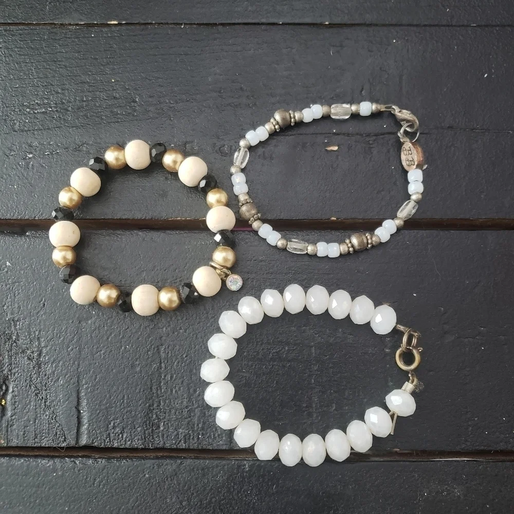 Bundle Lot of 3 Toddler Baby Girl Beaded Bracelets